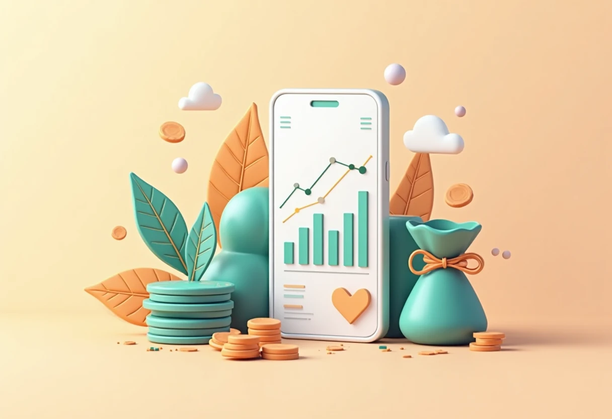 Budgeting app concept illustration