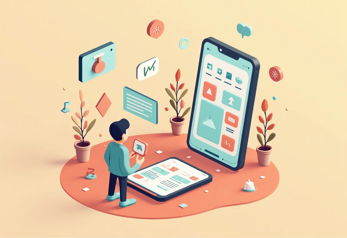 Illustration af top shopping-apps