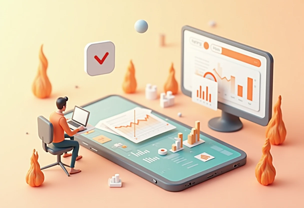 Abstract representation of app data insights
