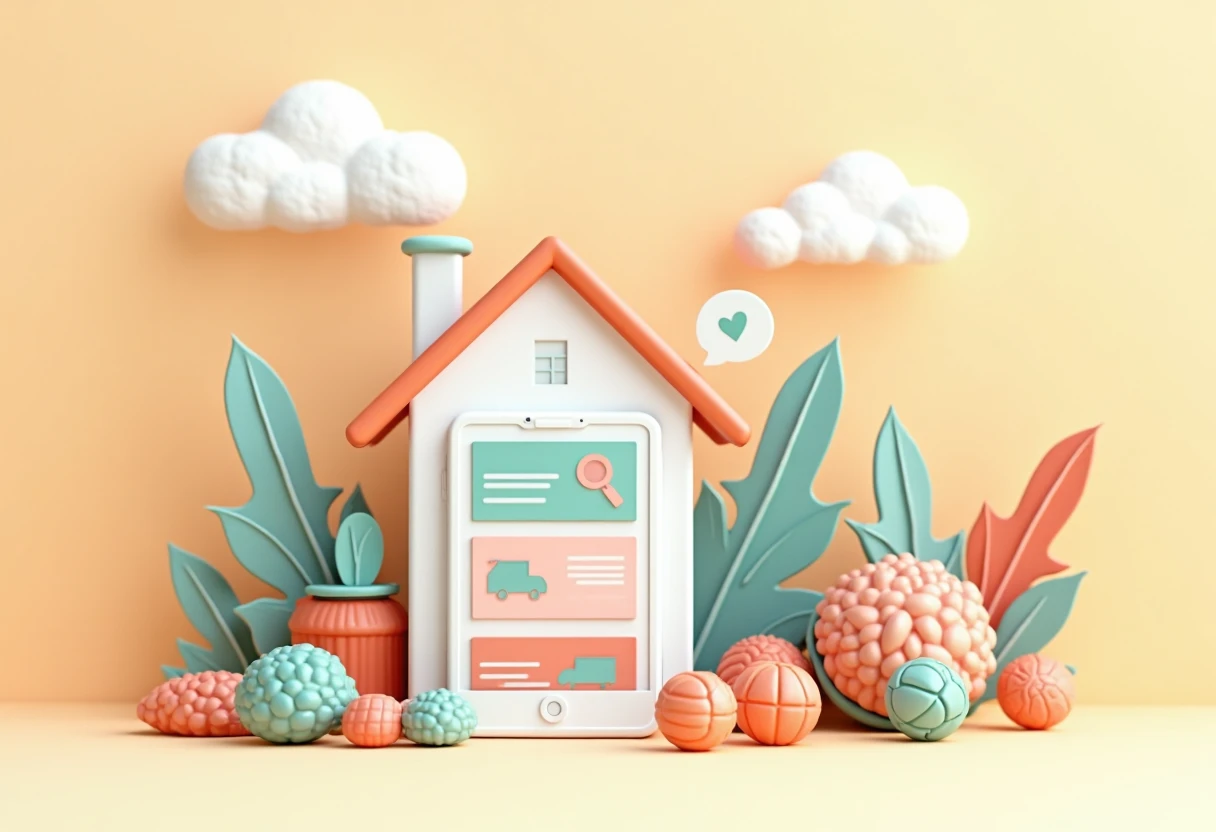 Real estate app concept