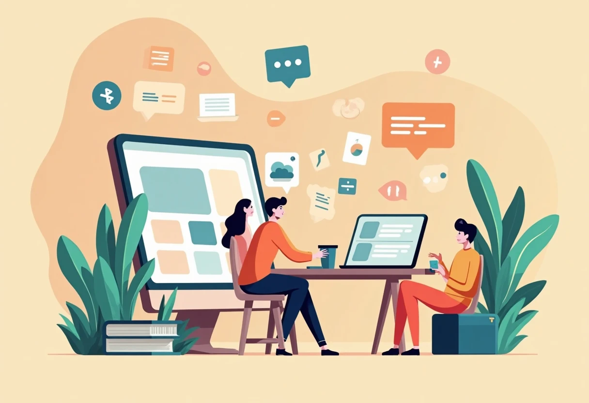 Ilustração de apps de produtividade