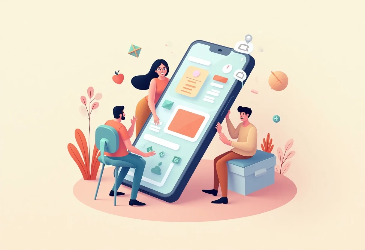Ilustração de aplicativos de produtividade