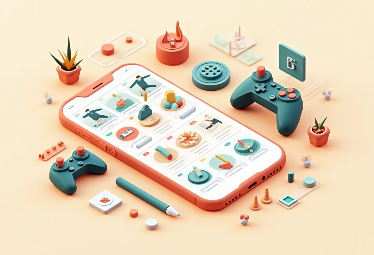 Abstrakte Fitness-App-Darstellung