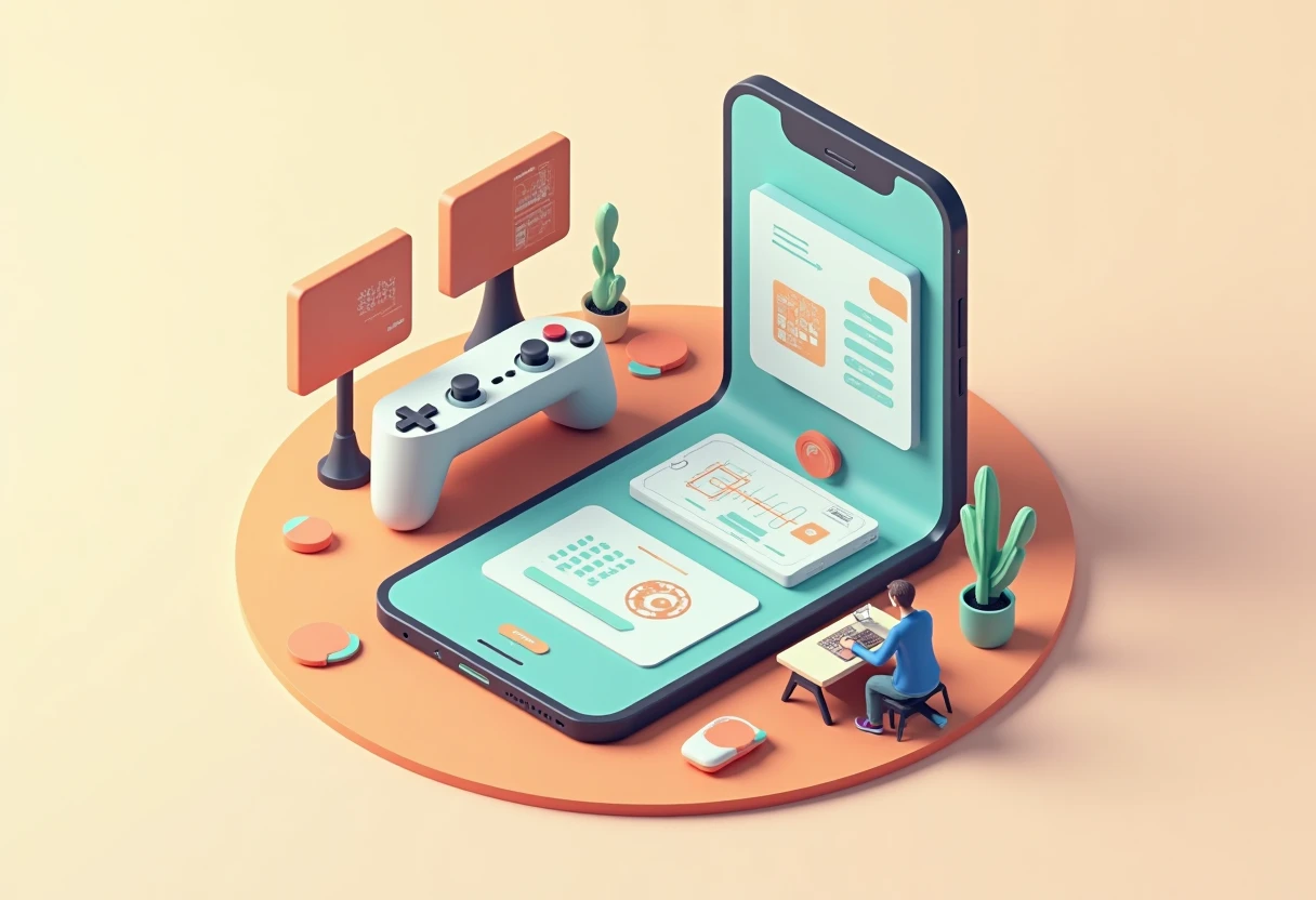 Abstraktes Premium-App-Design
