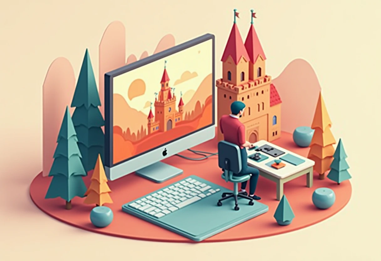 Immersive strategy game world