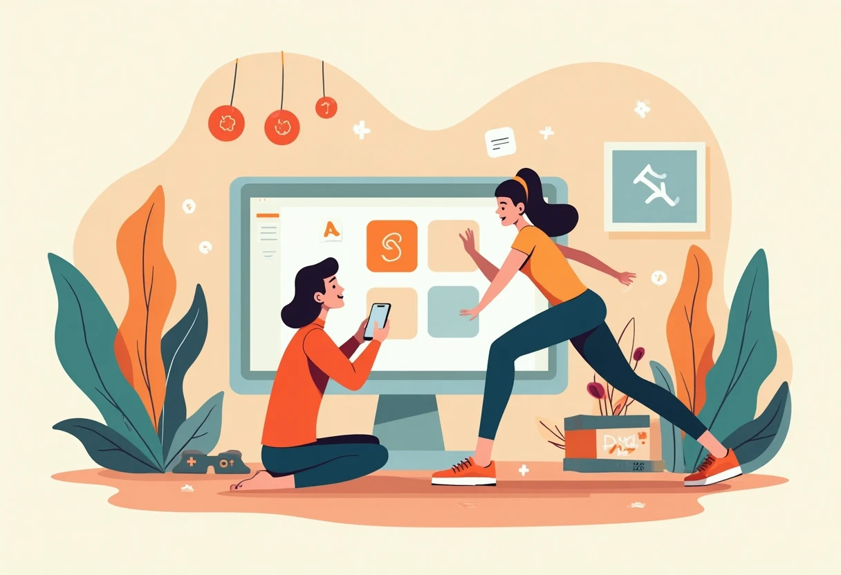 Dynamic workout session illustration