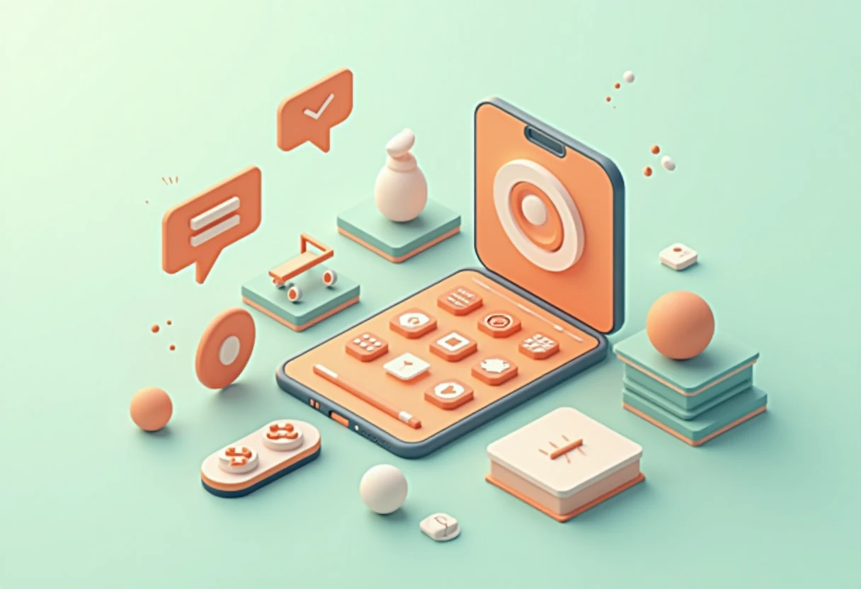 Illustration af eksklusive shopping-apps