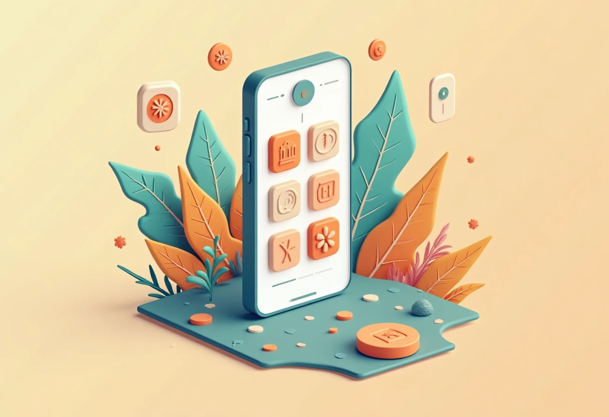Premium shopping apps illustration