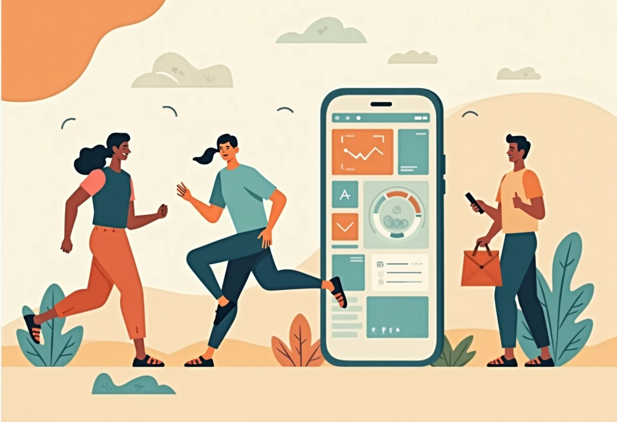 Apps de fitness en uso
