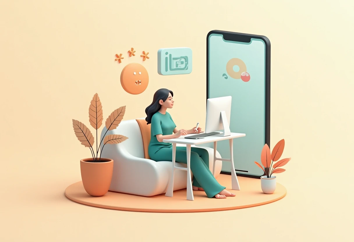 Mental health app representation