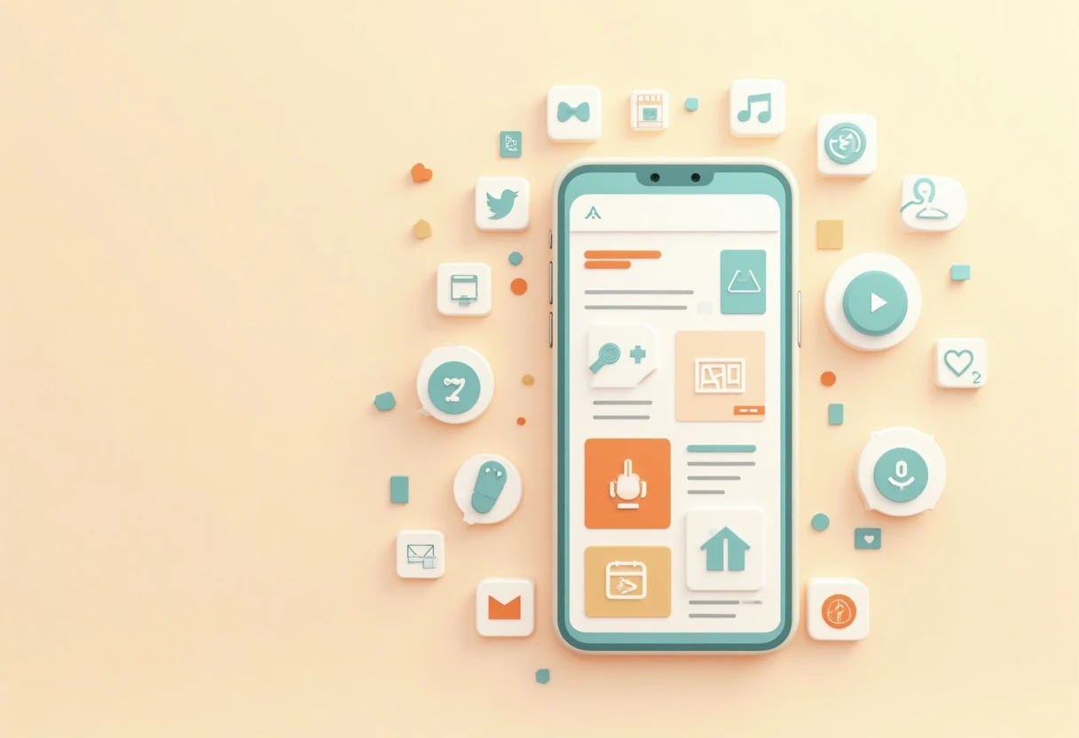 Illustrazione di app di produttività