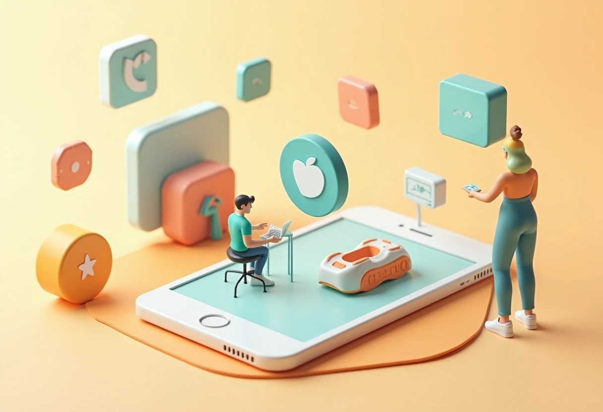 Illustration abstraite des meilleures applications de productivité