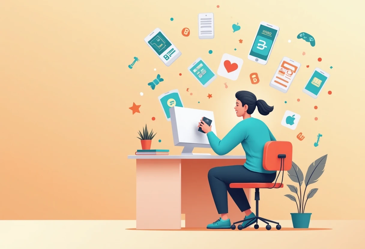 Illustration of top fitness apps