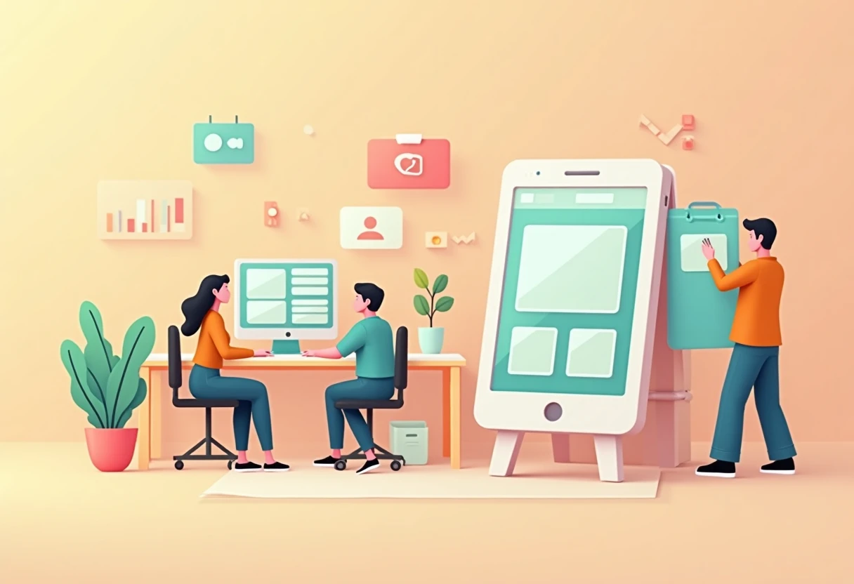 Illustration d'applications de shopping