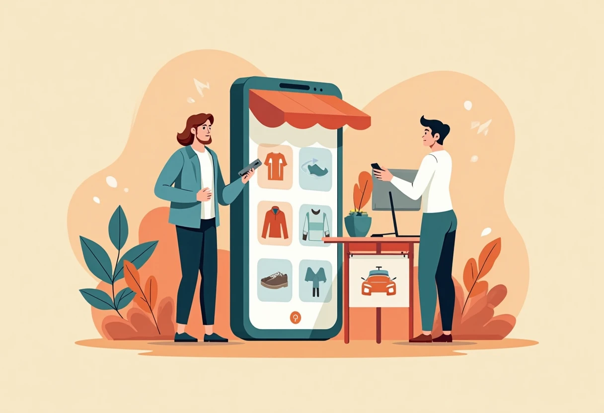 Representação de apps de compras