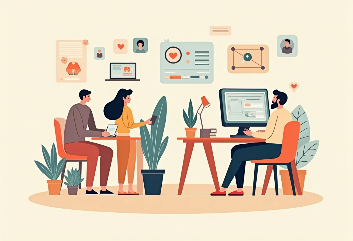 Ilustração de apps de rastreamento de saúde