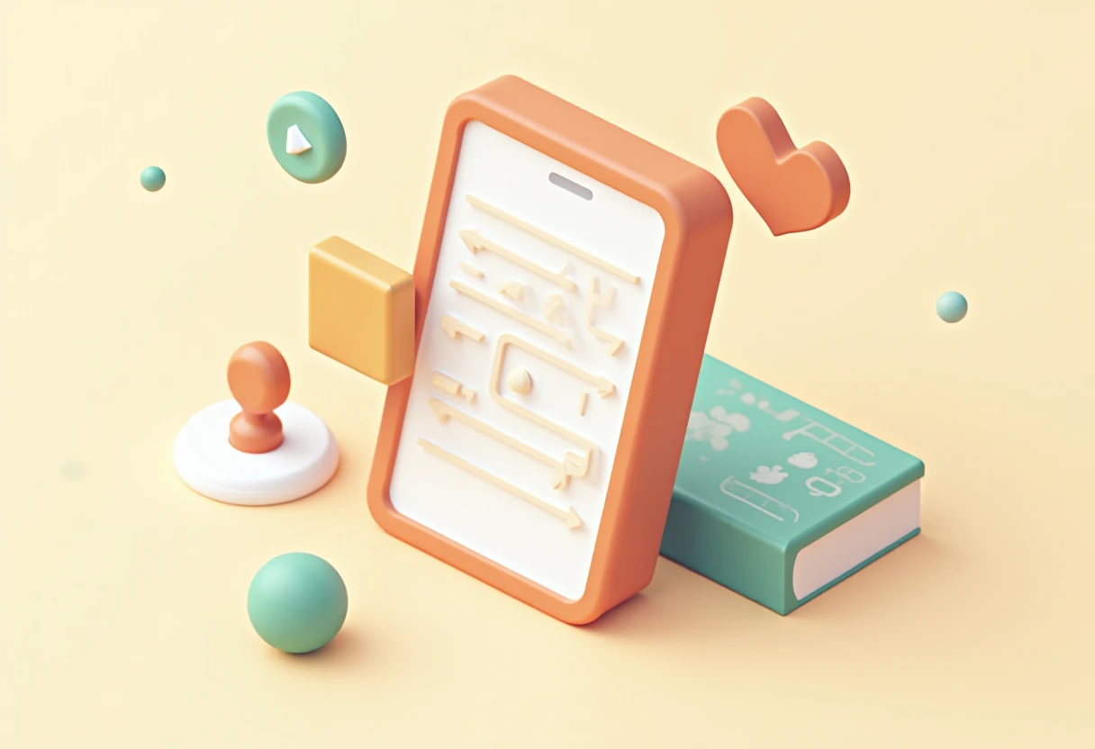 Abstrakte App-Symbole in Rasterform