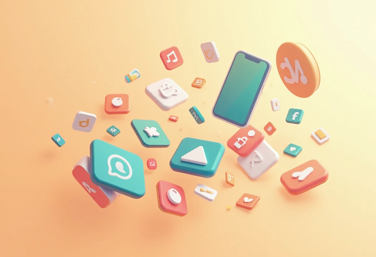 Diverse fitness and health app icons