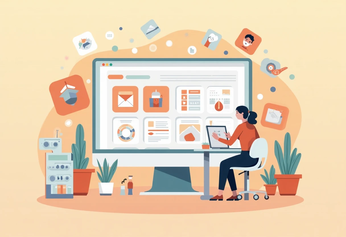 Productivity apps concept