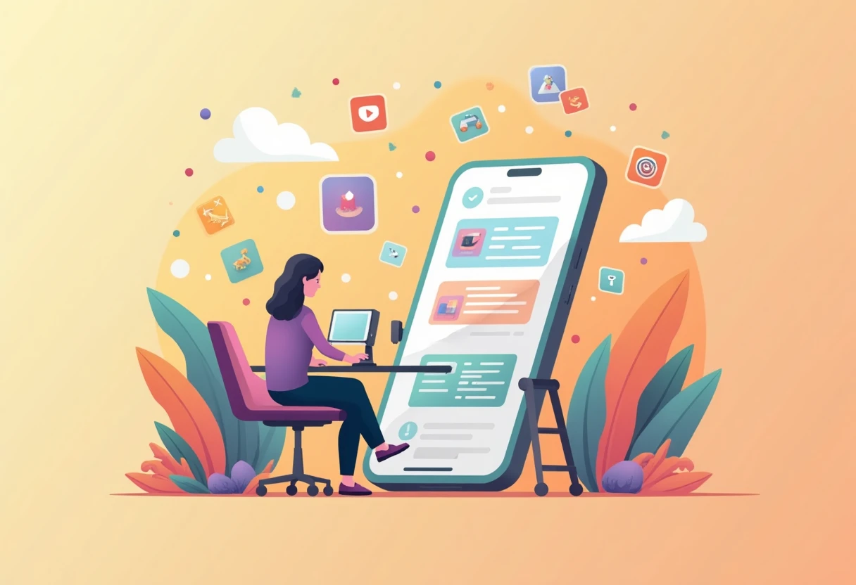 Mobile games with floating app icons