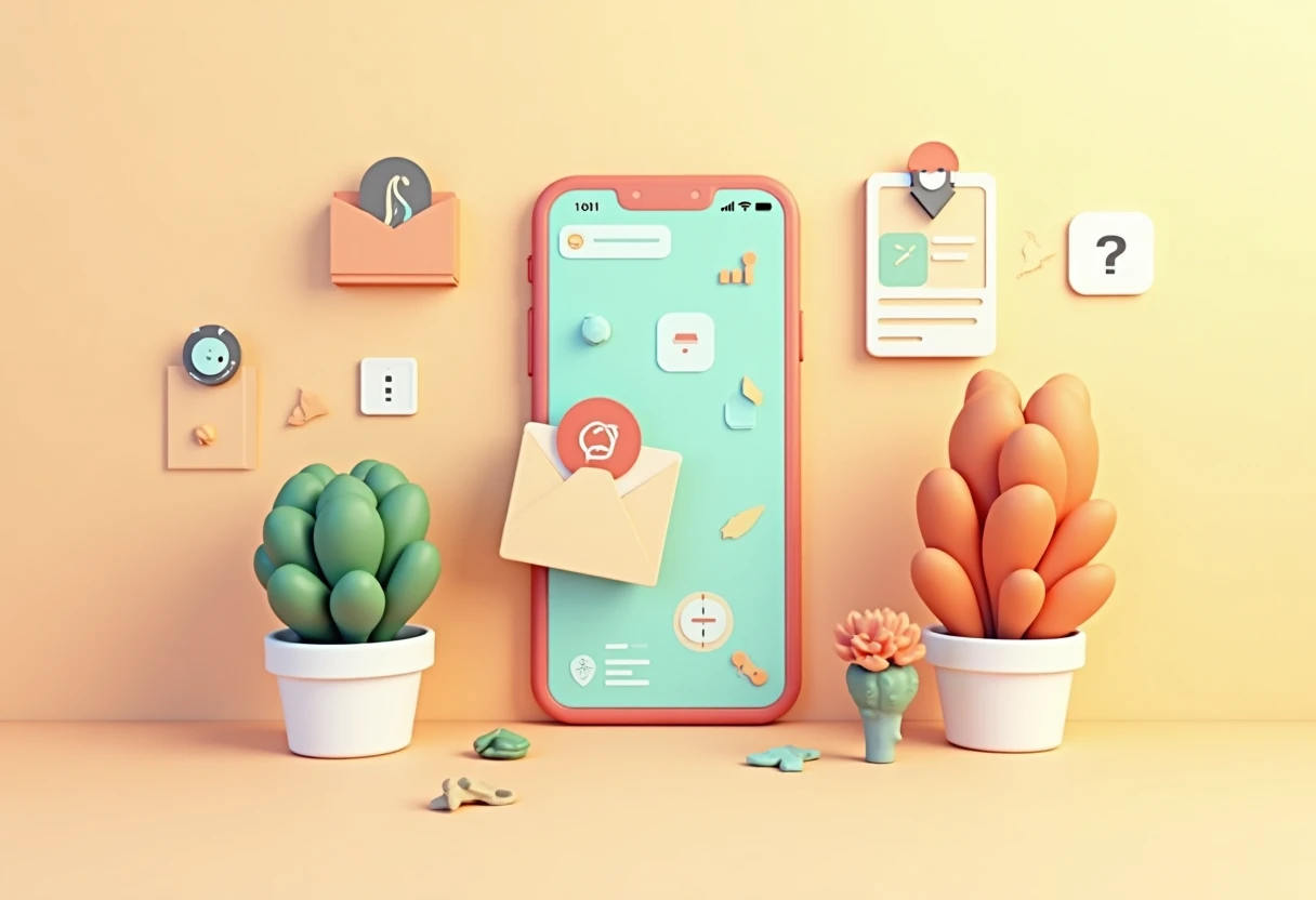 Schwebende App-Icons